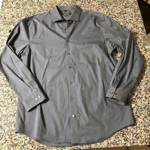 Kenneth Cole Cobalt Blue button down slim size 16.5